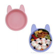 Bowl de silicone alimentant le silicone d&#39;alimentation non glissante pour enfants